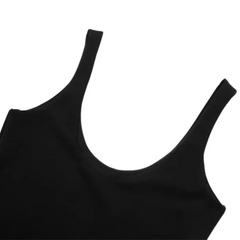 Sleeveless Patchwork Mild-Calf Dress