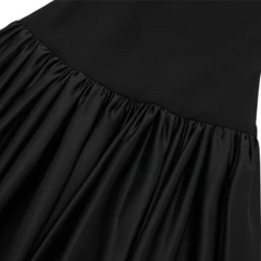 Sleeveless Patchwork Mild-Calf Dress