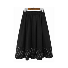Patchwork Elastic Waist Skirt