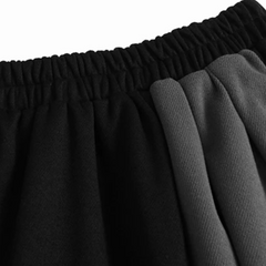 Patchwork Elastic Waist Skirt