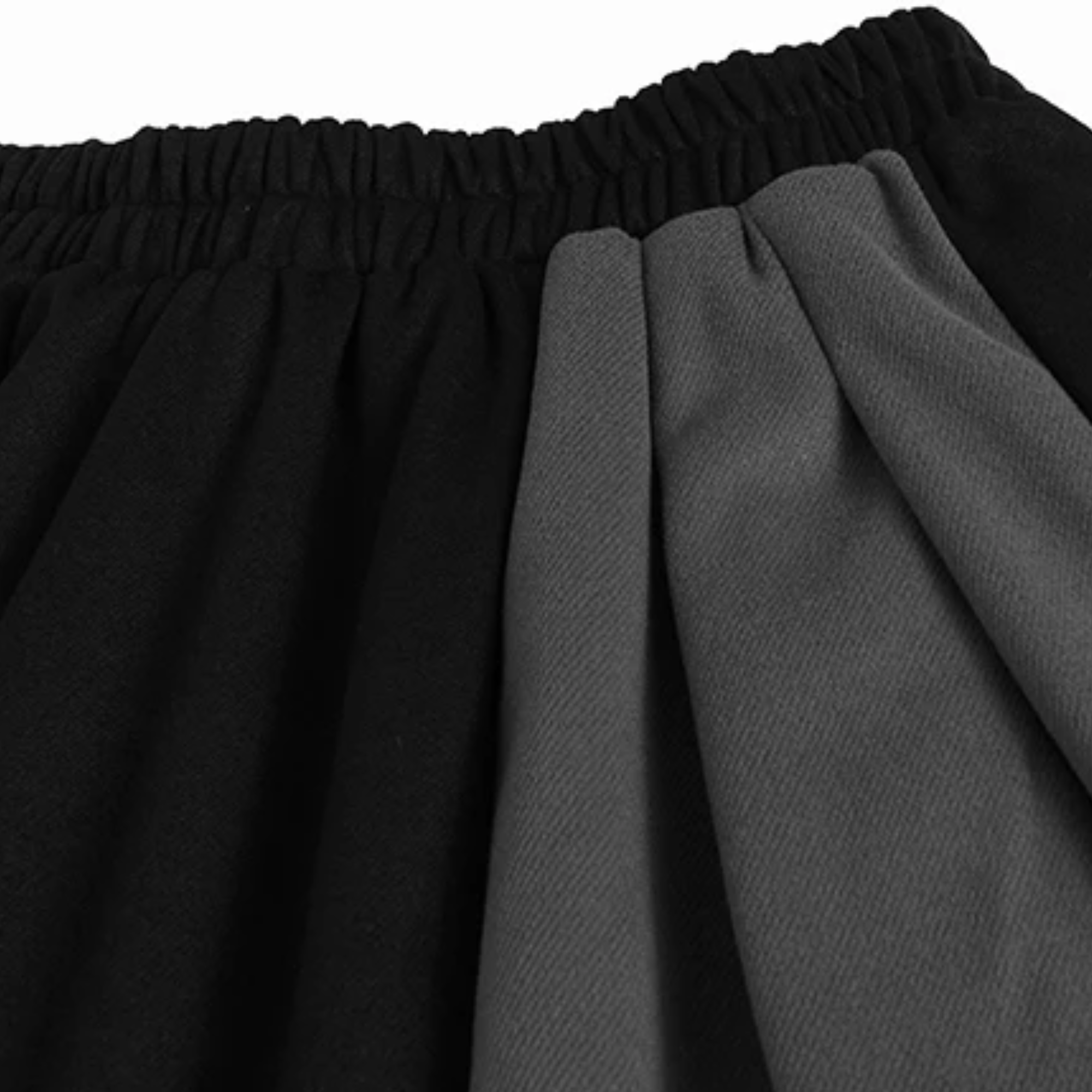 Patchwork Elastic Waist Skirt