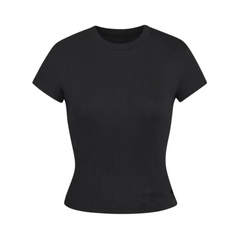 Elastic Slim Fit Round Neck T-shirt