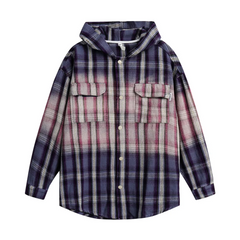 Oversize Plaid Stripes Hoodie
