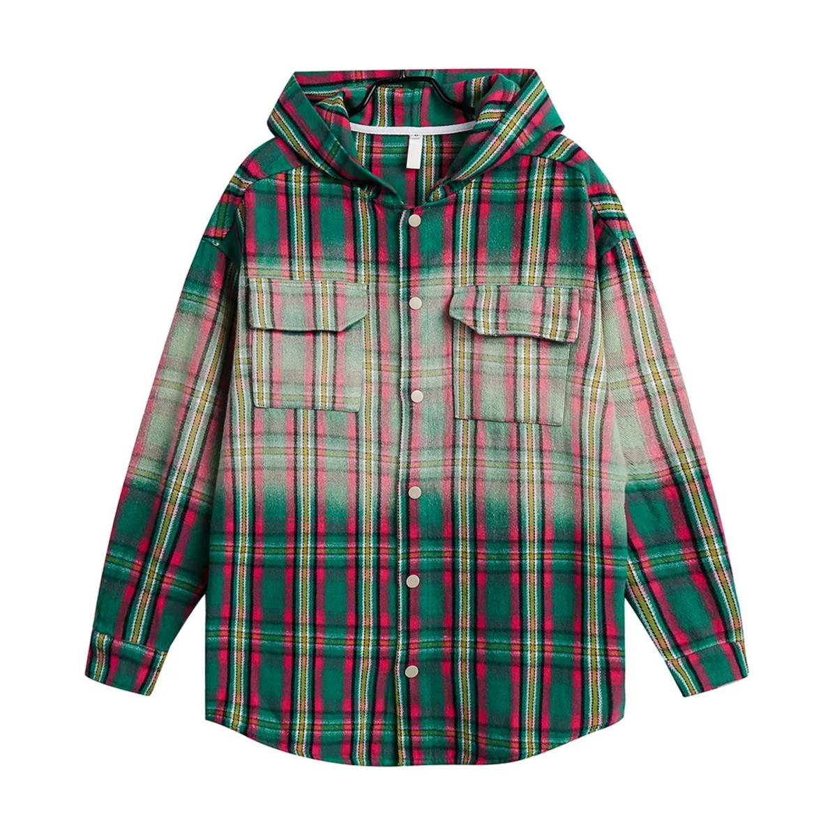 Oversize Plaid Stripes Hoodie