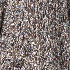 Sequined O-Neck Loose Knitted Top