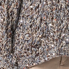 Sequined O-Neck Loose Knitted Top