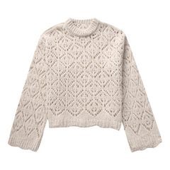 Diamond Pointelle Knitted Sweater