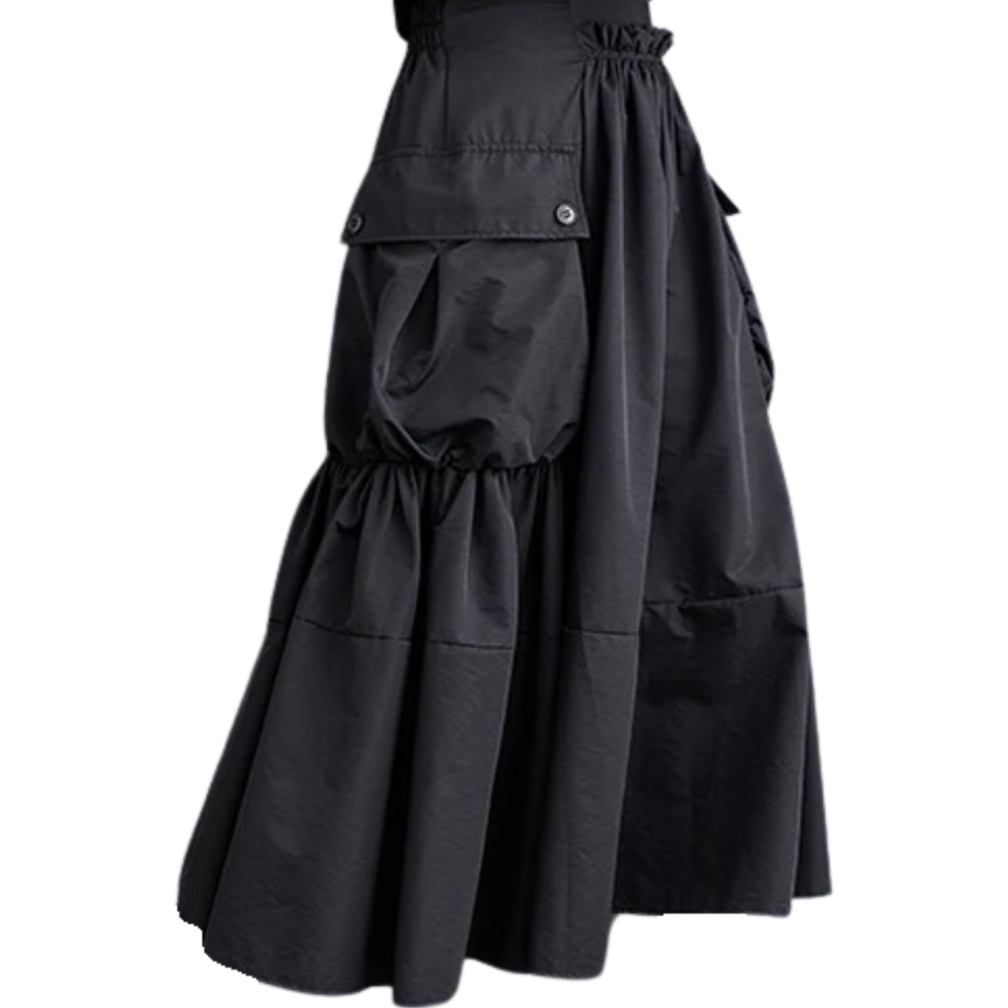 A-line Pleated Big Pocket Skirt