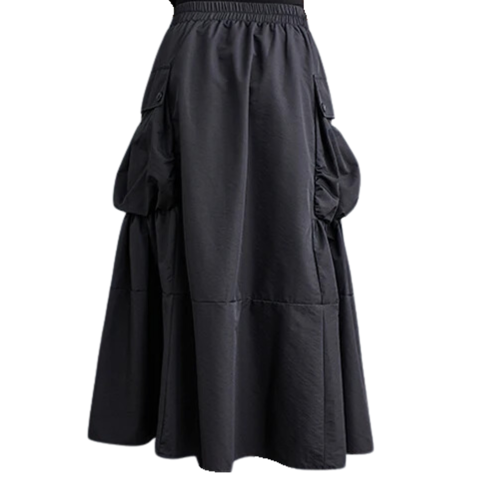 A-line Pleated Big Pocket Skirt