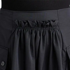 A-line Pleated Big Pocket Skirt