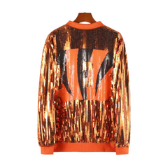 Orange Sequined Letter B Jacket