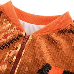 Orange Sequined Letter B Jacket