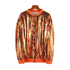 Orange Sequined Letter B Jacket