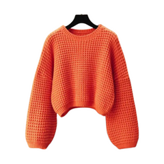 O-Neck Knitted Pullover Loose Sweater