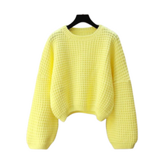 O-Neck Knitted Pullover Loose Sweater