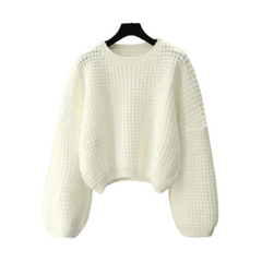 O-Neck Knitted Pullover Loose Sweater