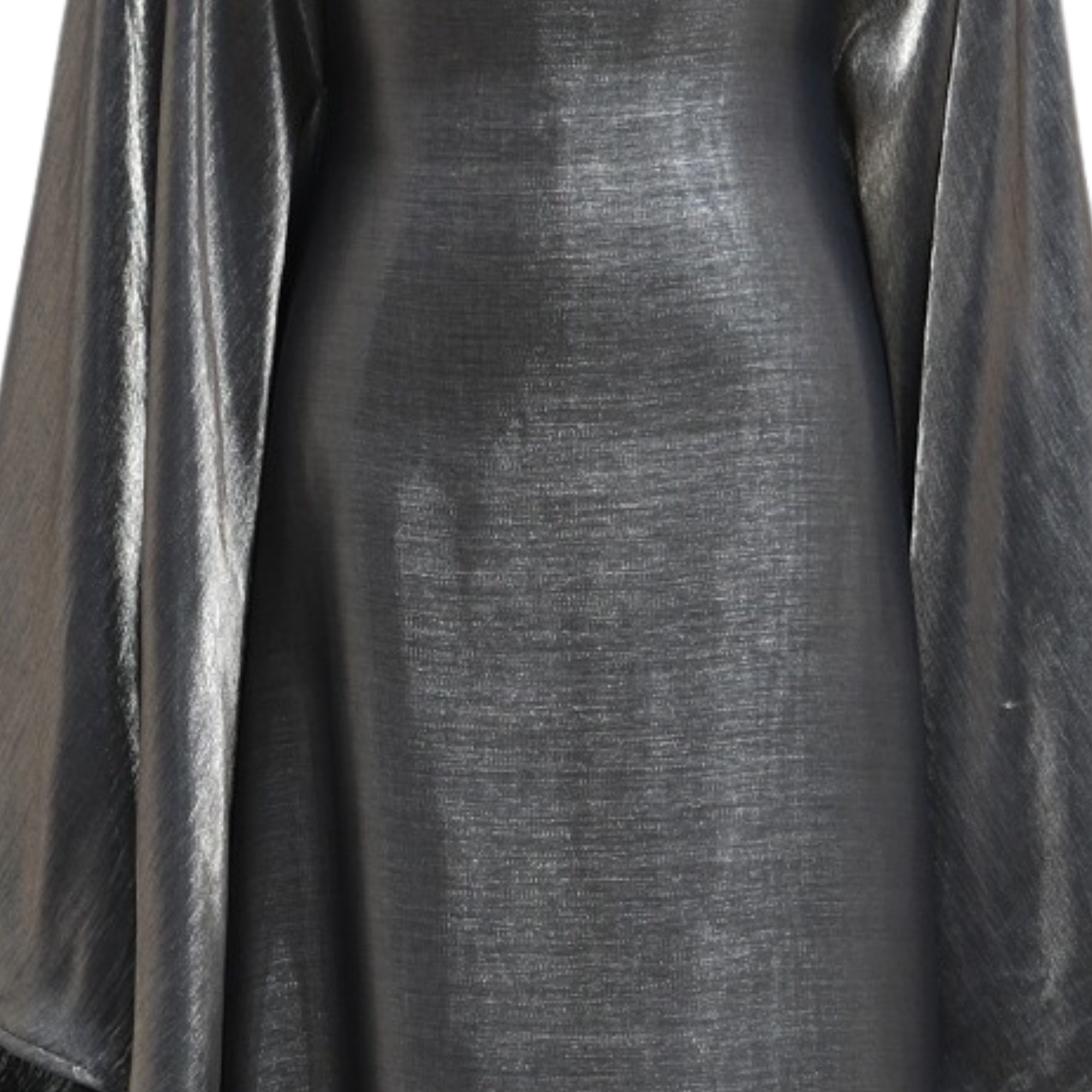 Abaya Faux-Fur Sleeves Dress