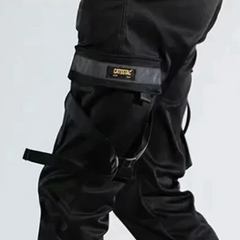 Pre Order:  Black Multiple Pockets Trouser Pants