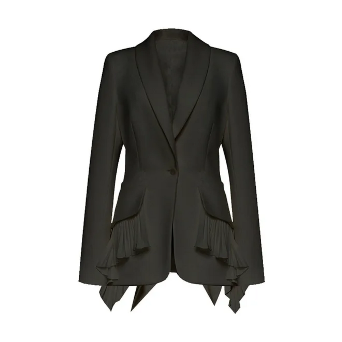 Spliced Notched Collar Blazer