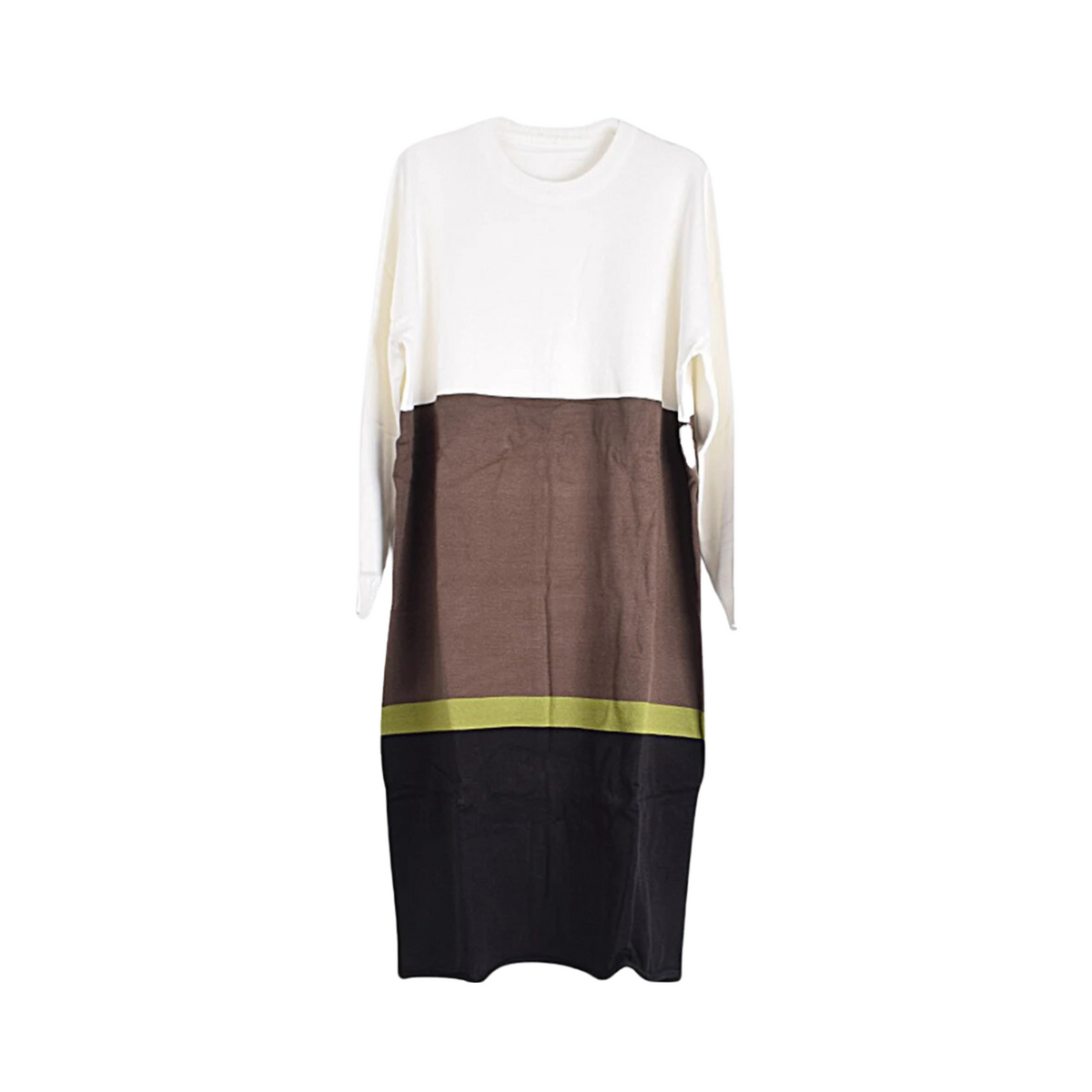 Crew Neck Stripes Loose Dress