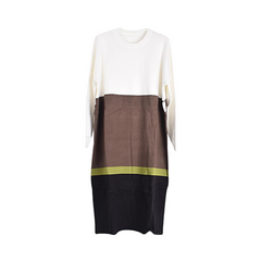 Crew Neck Stripes Loose Dress