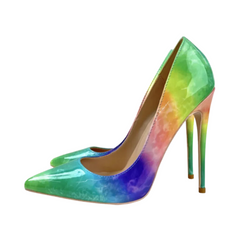 Gradient Multicolor Glossy Stilettos