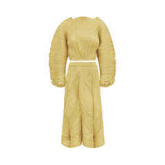 Pleated Short Top+ Pants Set