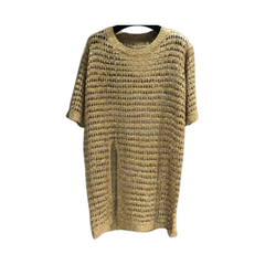 See-Through High Slit Knitted Dress