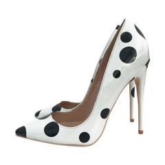 Polka Dots Low Cut Stilettos
