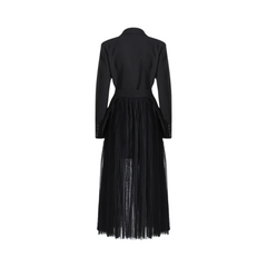 Pre Order:  Black Blazer+Fringe Skirt Set