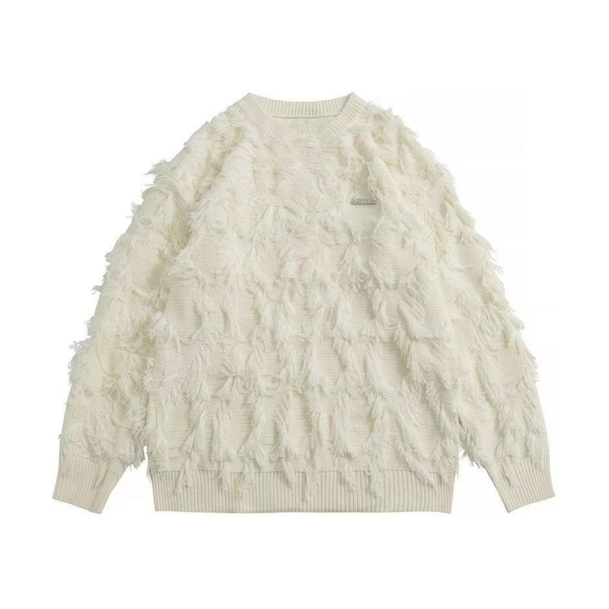 Fringe Round Neck Knitted Sweater