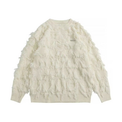 Fringe Round Neck Knitted Sweater