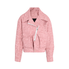 Marbled Faux Leather Jacket