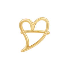 Heart Cutout Plated Copper Ring