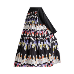 Multicolor Waves Loose Shirt Dress