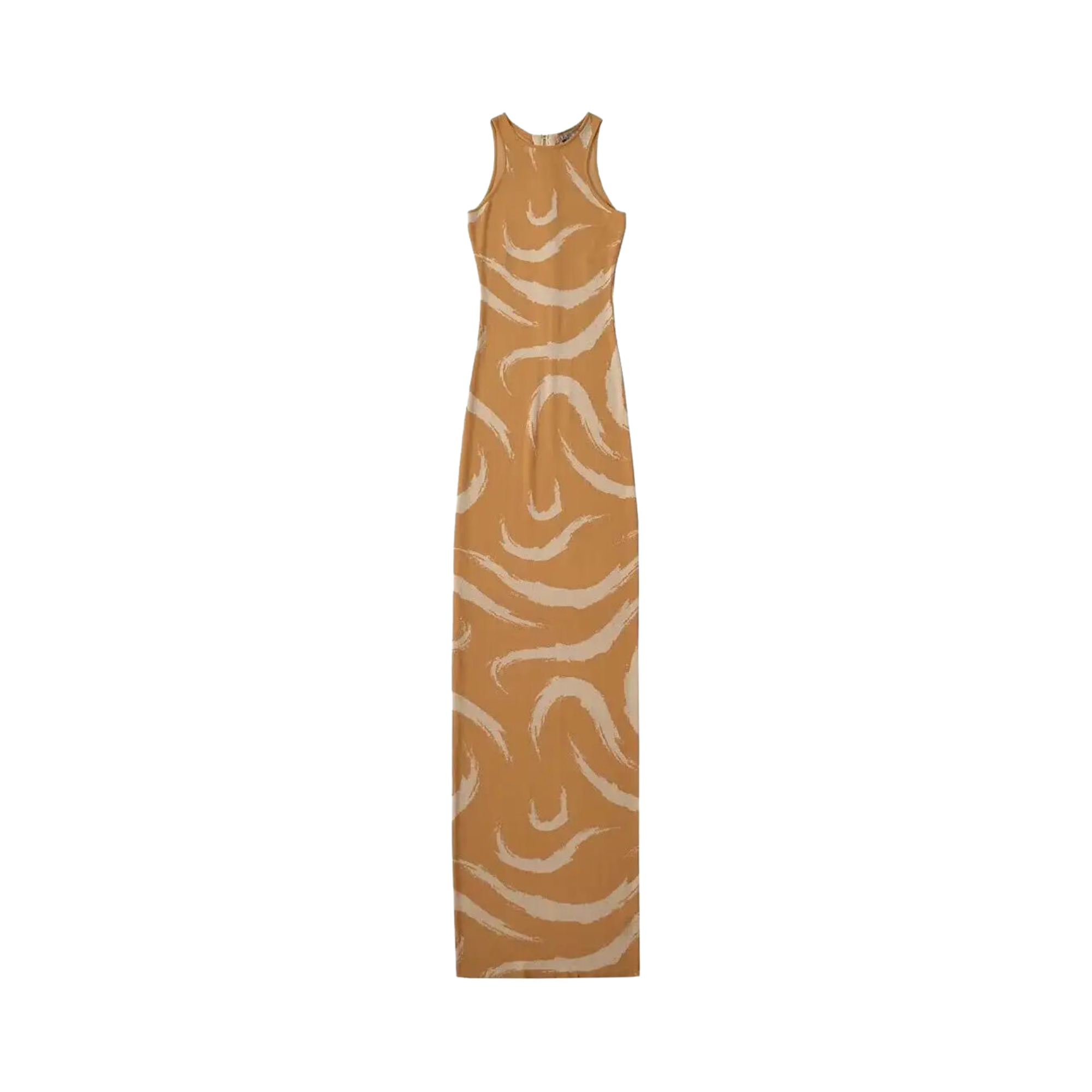 Brush Strokes Sleeveless Maxi Dress