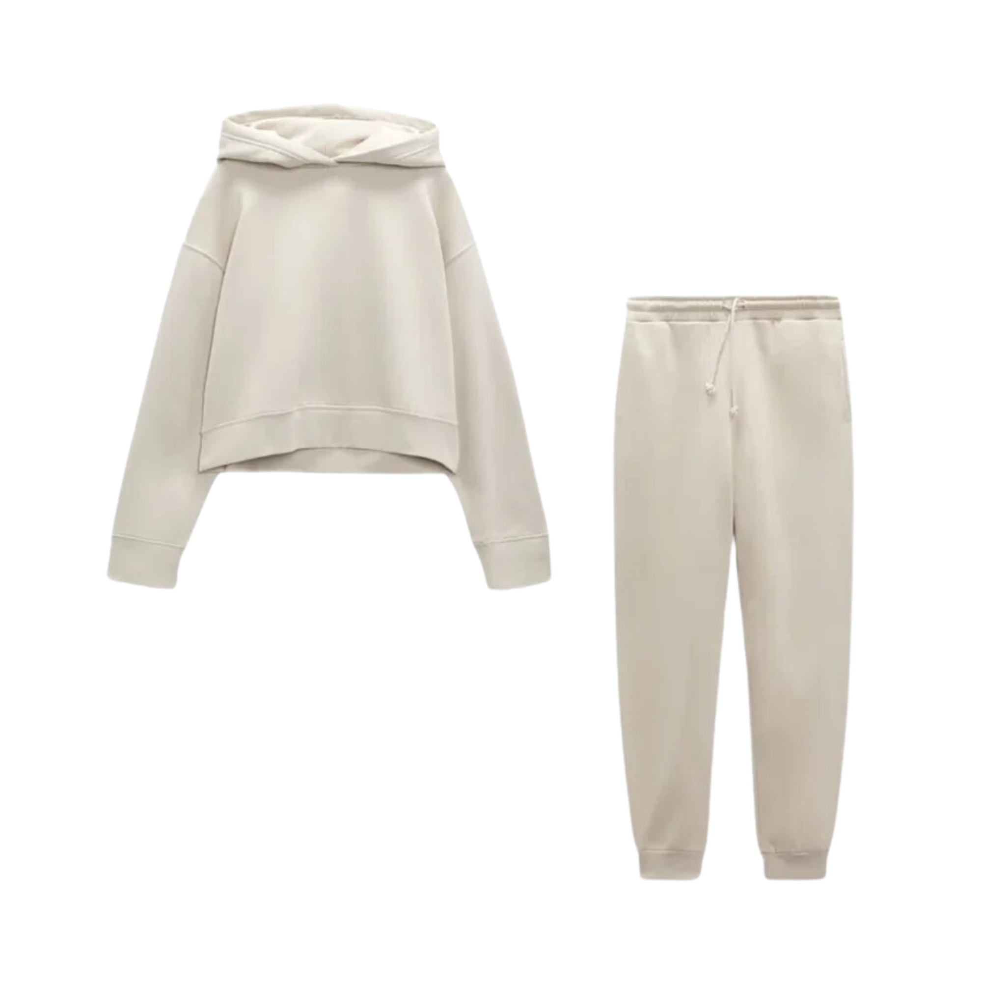 Hooded Sweatshirt+Drawstring Pants Set