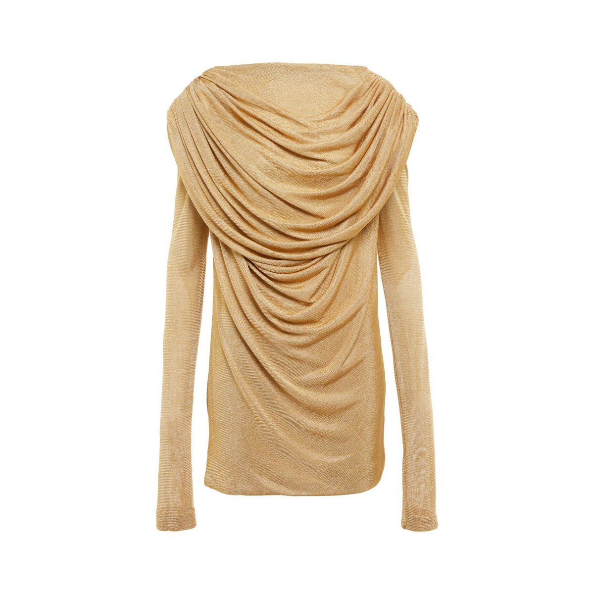 Draped Metallic Backless Mini Dress