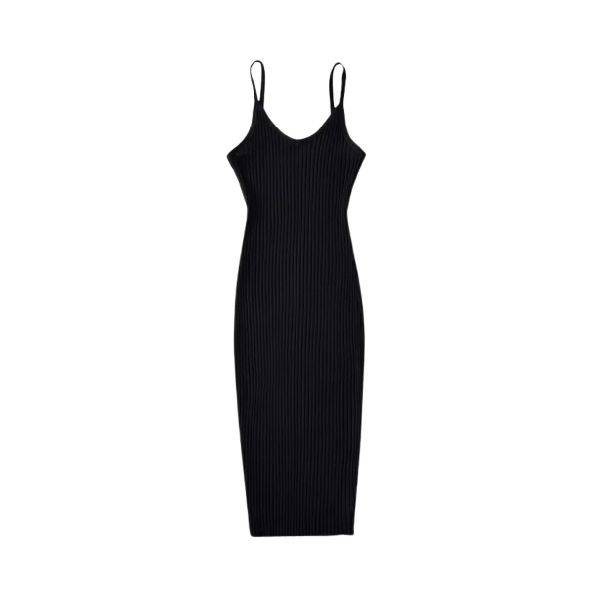 Sleeveless Ribbed Knitted Midi Dress