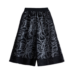 Doodle Print Ankle Length Pants