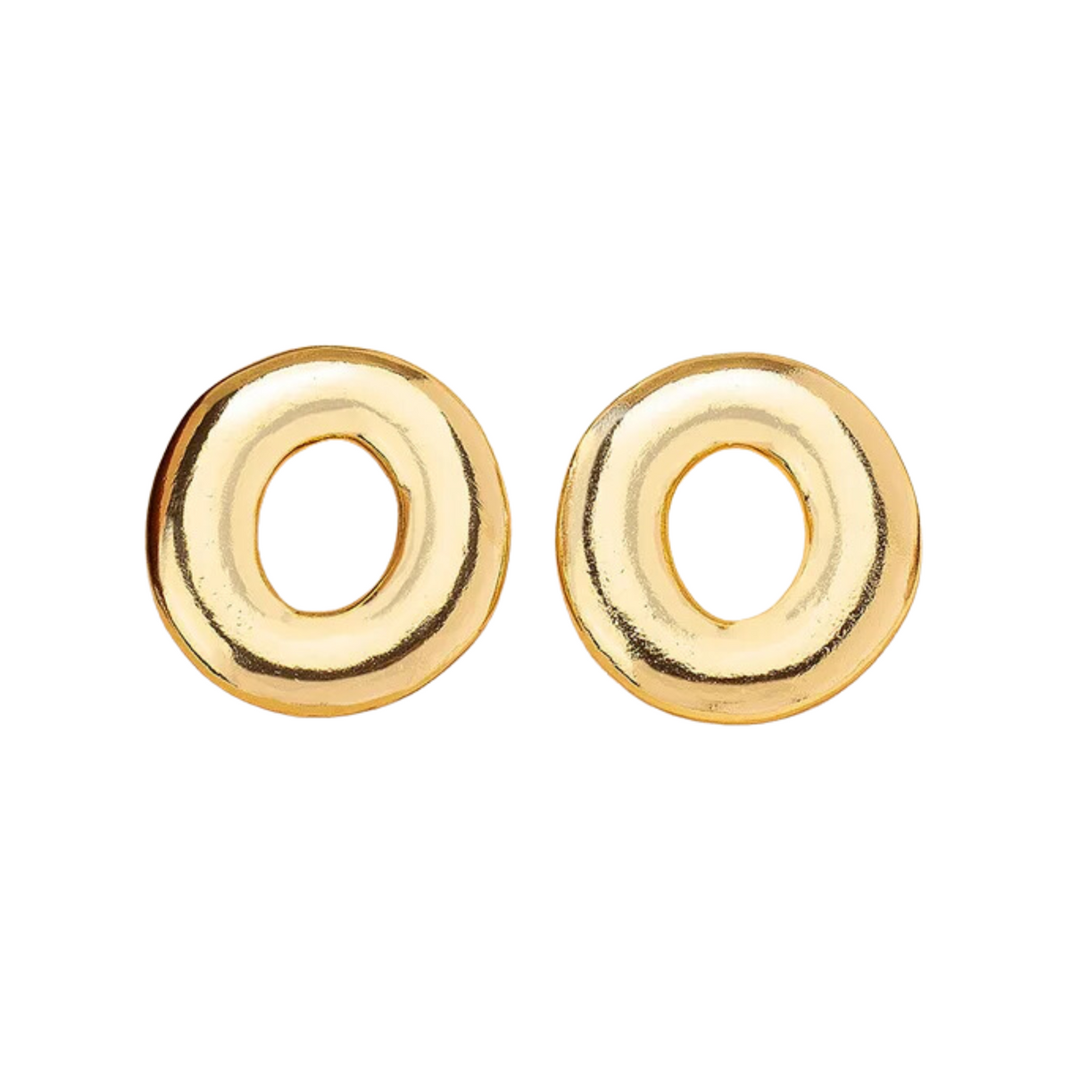 Circular Plated Stud Earrings