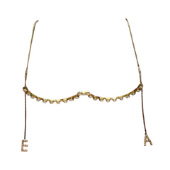Rhinestones Letter Tassels Eyeglass Frame