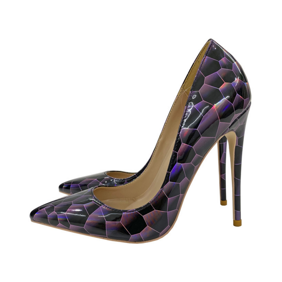 Stone Pattern Shallow Cut Stilettos