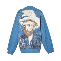 Van Gogh Art Knit Cardigan