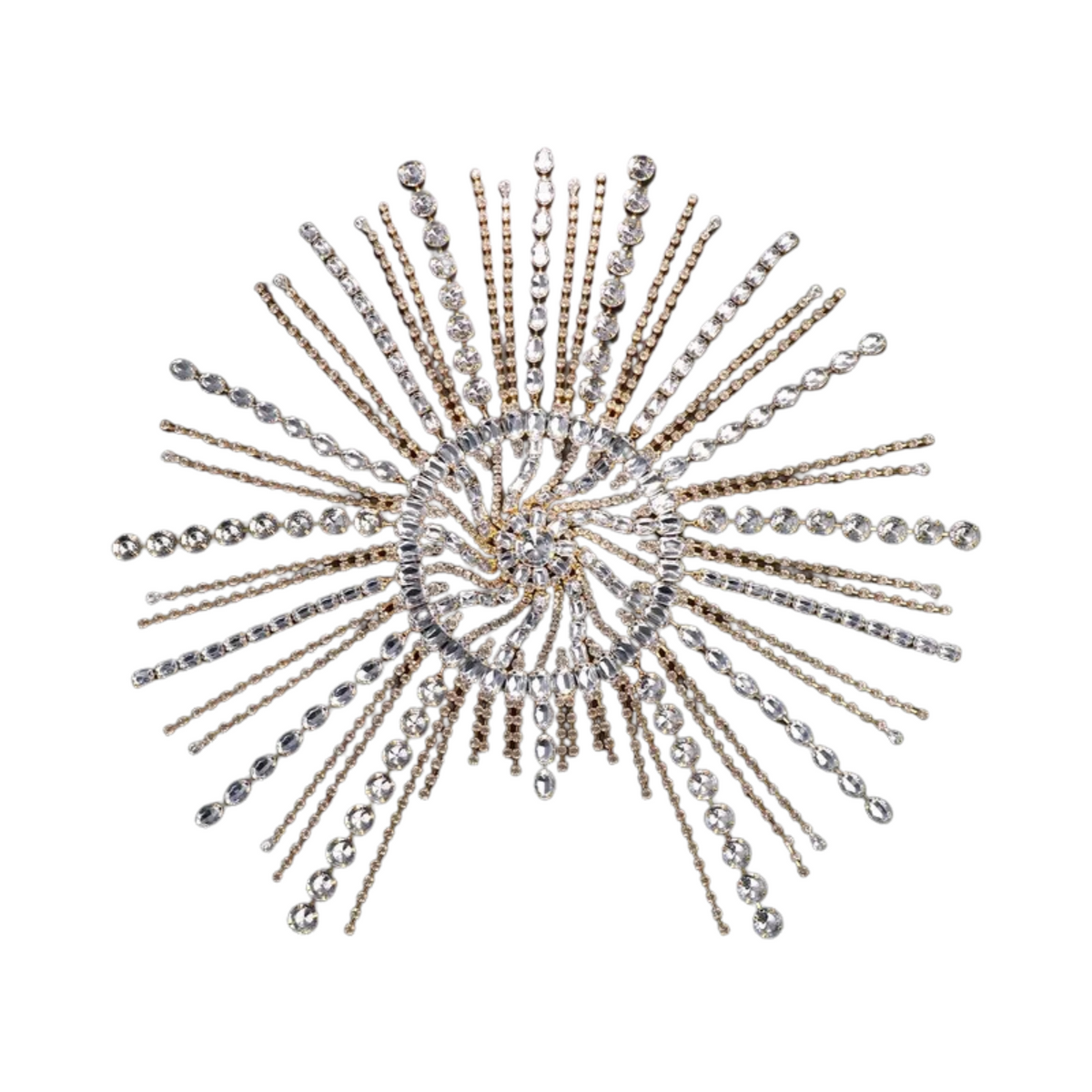 Cascading Rhinestones Chains Headpiece