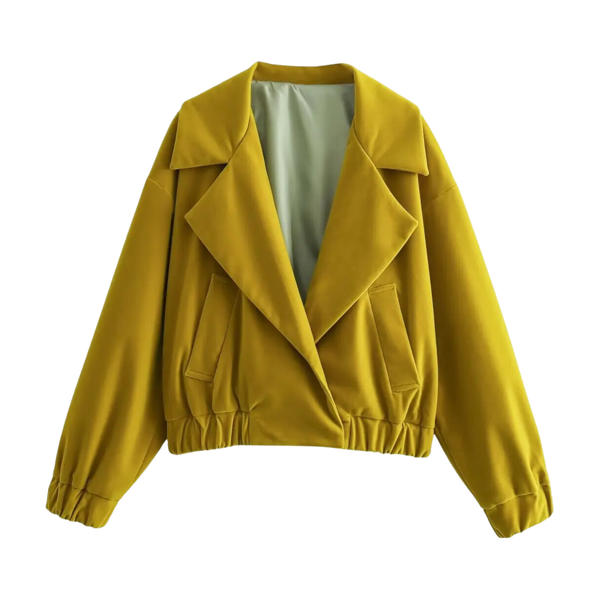 Notched Collar Short Jacket