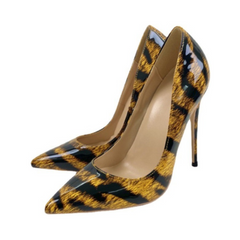 Patent Tiger Stripes Stilettos