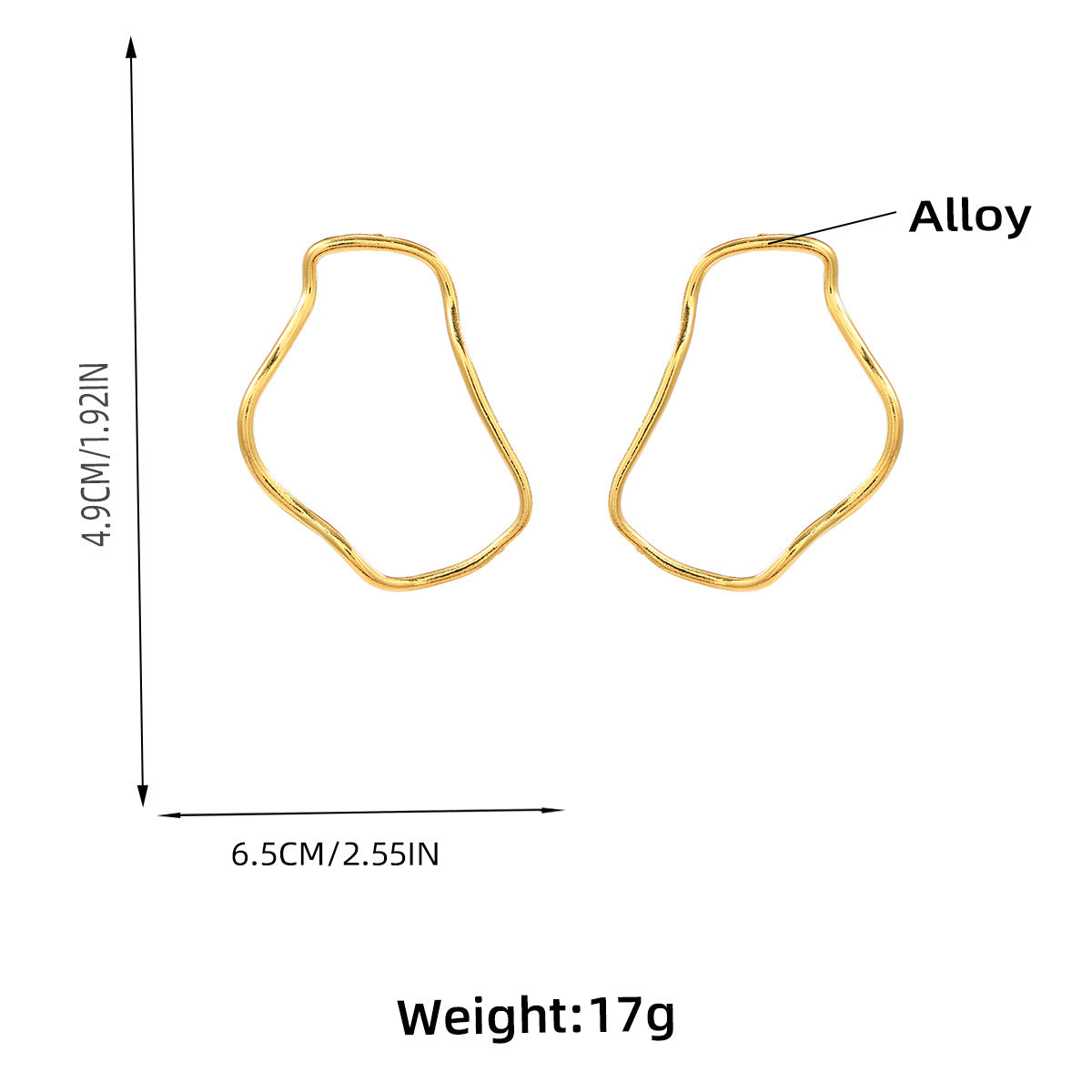 Irregular Geometric Shape Alloy Earrings