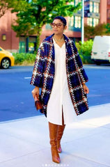 Plaid Mid-Length Overcoat - @theestylishp