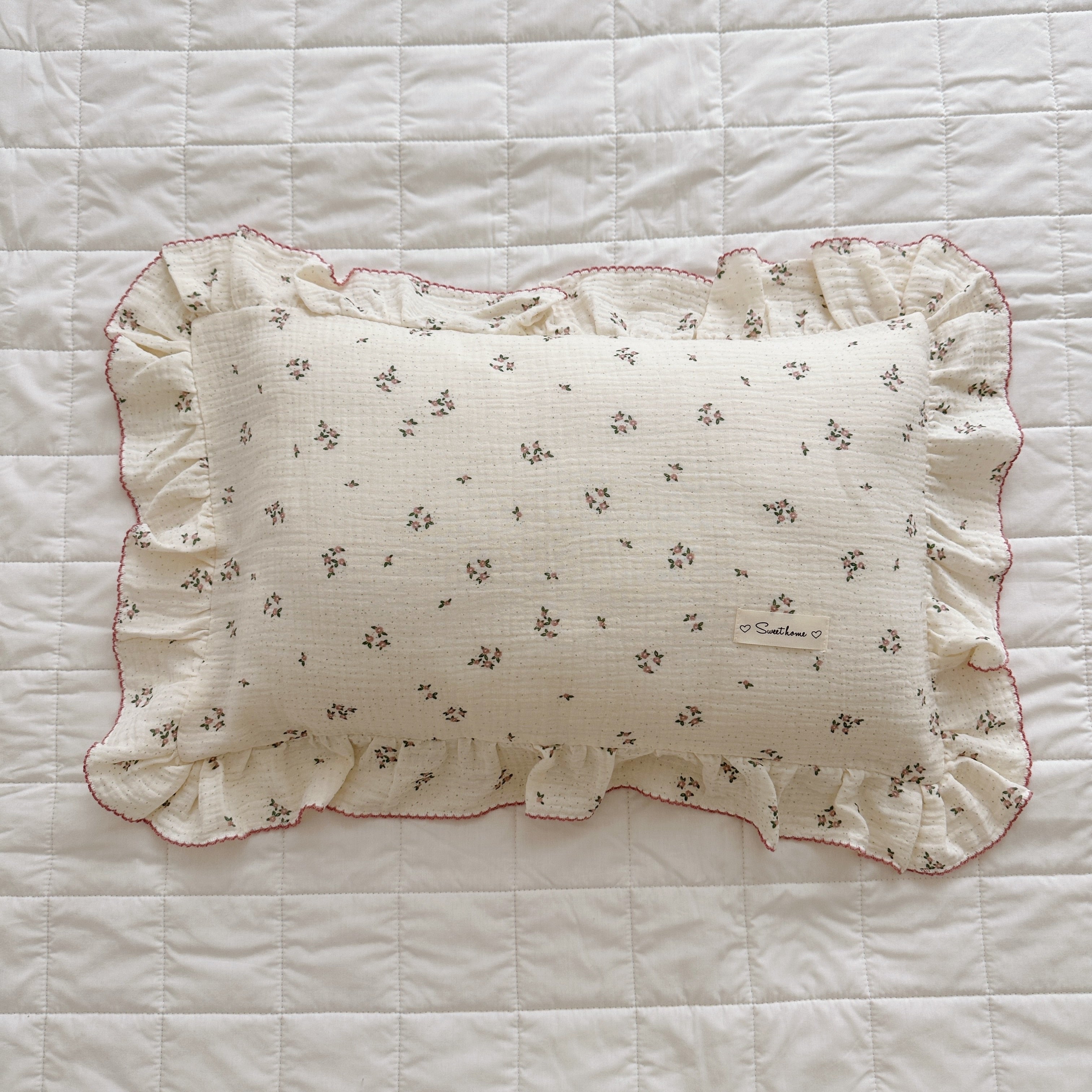 Baby Pillowcase Floral Print Cotton Muslin Newborn Pillow Case Pillow Cover for Baby 30x50cm 48x74cm